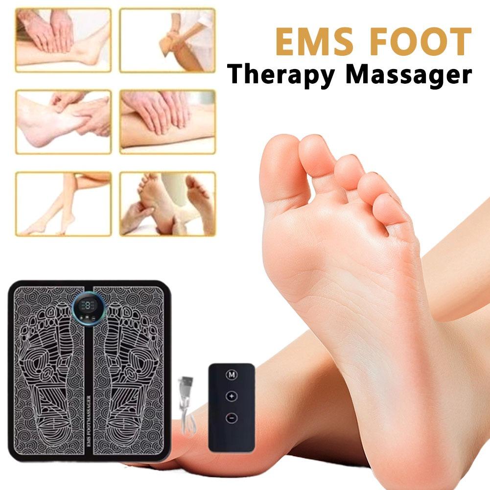 Intelligent Remote Control Relieve Fatigue Massage Pad EMS Pulse Foot Massage Mat Home Use Parental Legs Relax Health Care