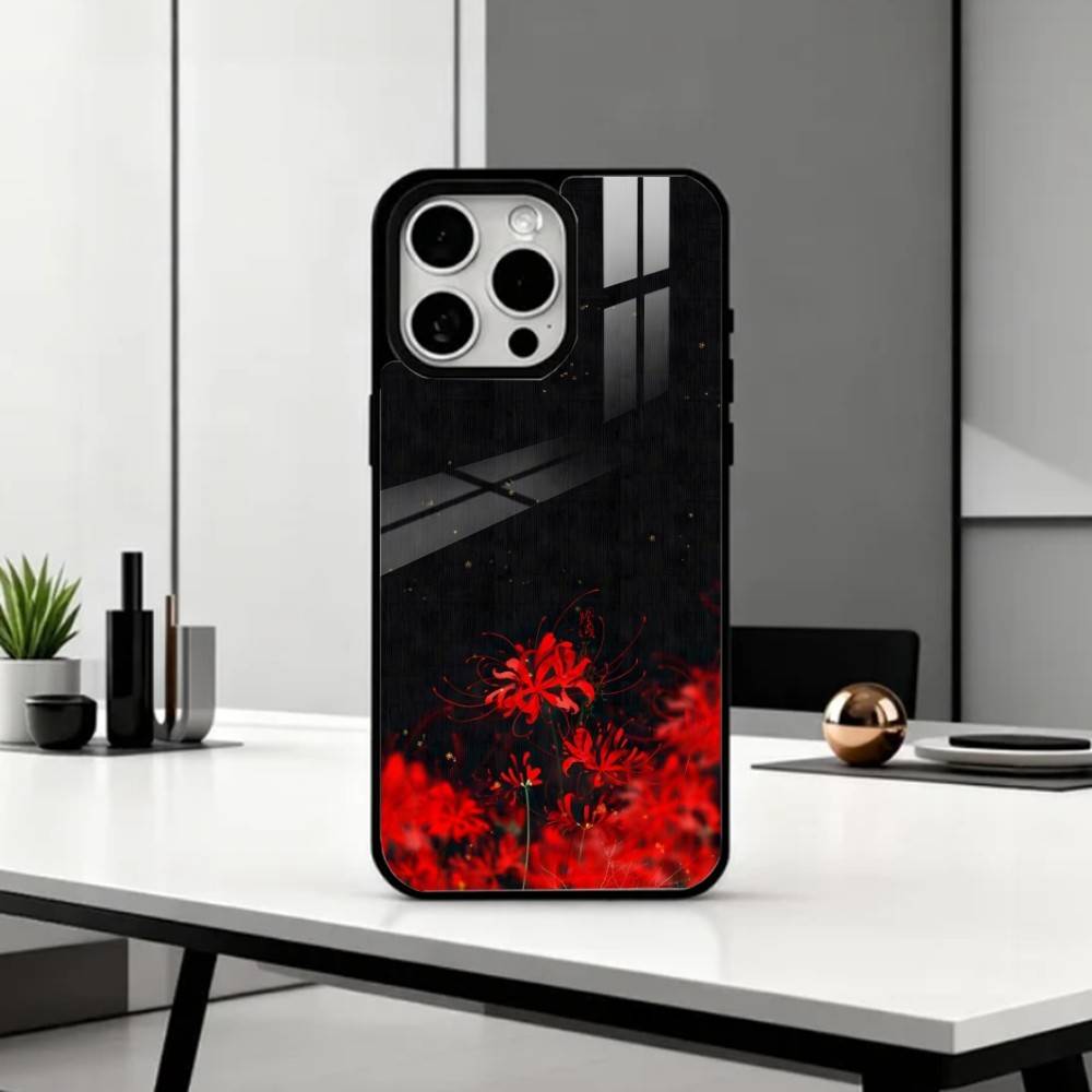

okyo G-Ghoul Red Spider Lily Phone Case For iPhone17,16,15,14,13,12,11 Plus,Pro Max Magnetic For Magsafe Wireless Charging iPhone17Pro
