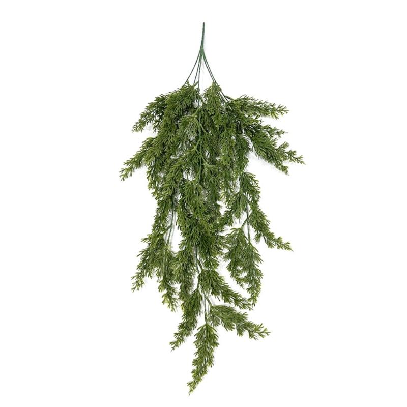 Artificial Norfolk Pine Wall Hanging Maintenance Release Indoor Decors User Friendly Plastic Foliages Christmas Holiday Decoration