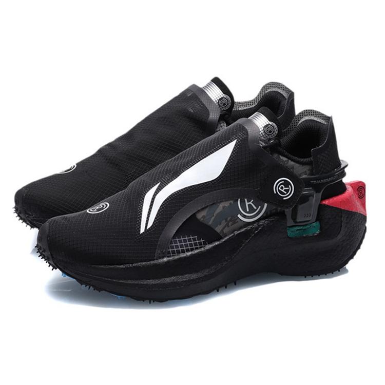 Li Ning Ranger Cushioning Slip Resistant Abrasion Resistant Low top Running Shoes Women's Black ARHQ152-1
