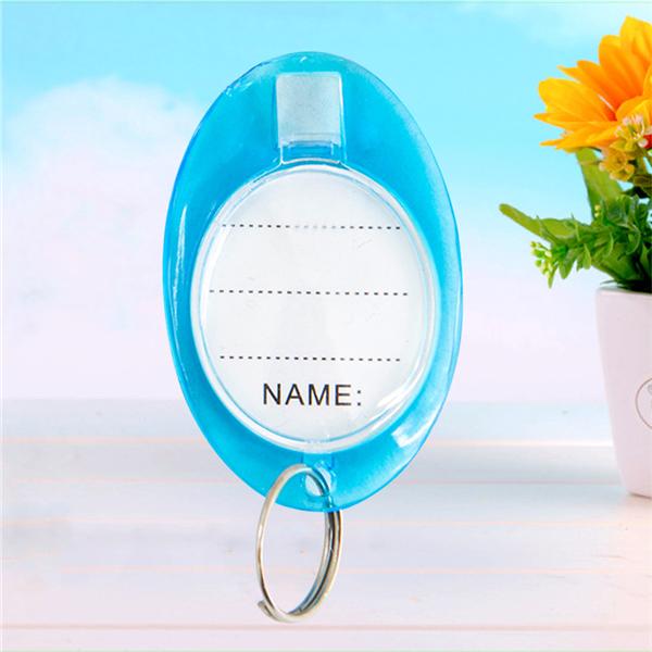 50 Pi/èces /Étiquettes de Cl/és en Plastique Blanches avec /Étiquette de Porte-Anneau Fendu /Étiquette de Bagage de Fen/être /Étiquettes Porte-Cl/és Keychain