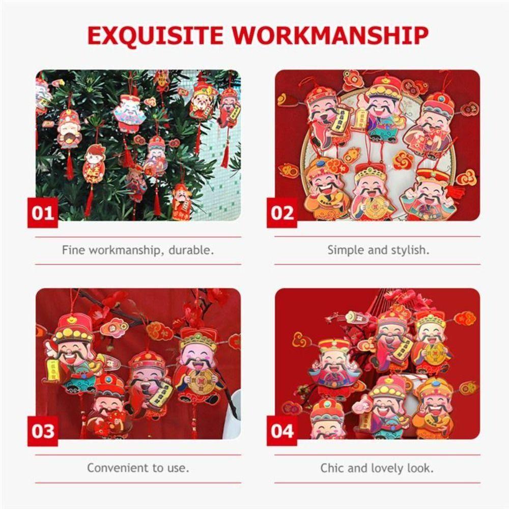 Spring Ears God of Wealth Fridge Magnets God of Wealth New Year Fridge Stickers  Indoor Decor