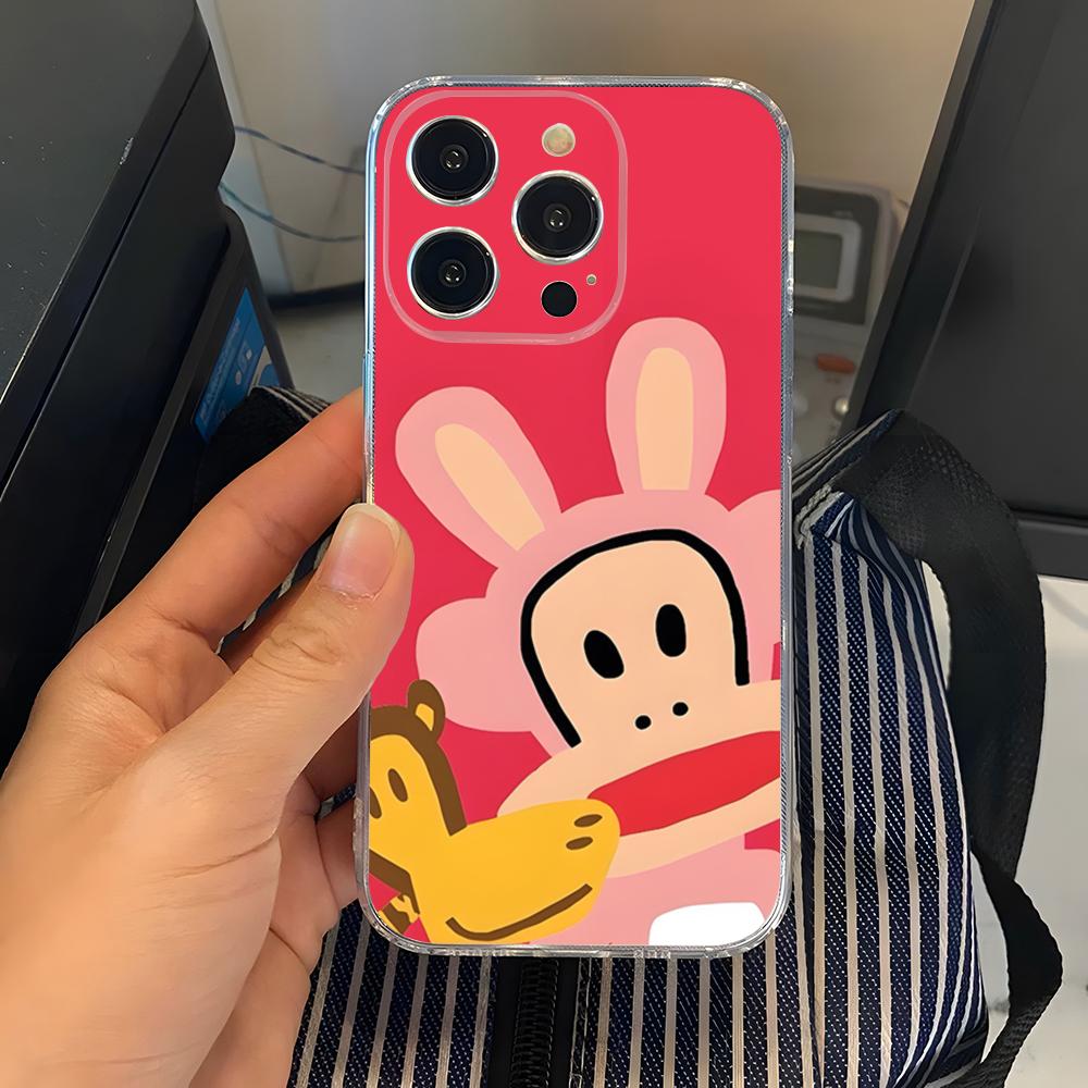 

P-Paul F-Frank Phone Case Transparent For Iphone 15 Plus 16 Pro Max 14 Pro 11 12 Pro 13 7 8 X XR XS SE Back Cover iPhone12 ProMax
