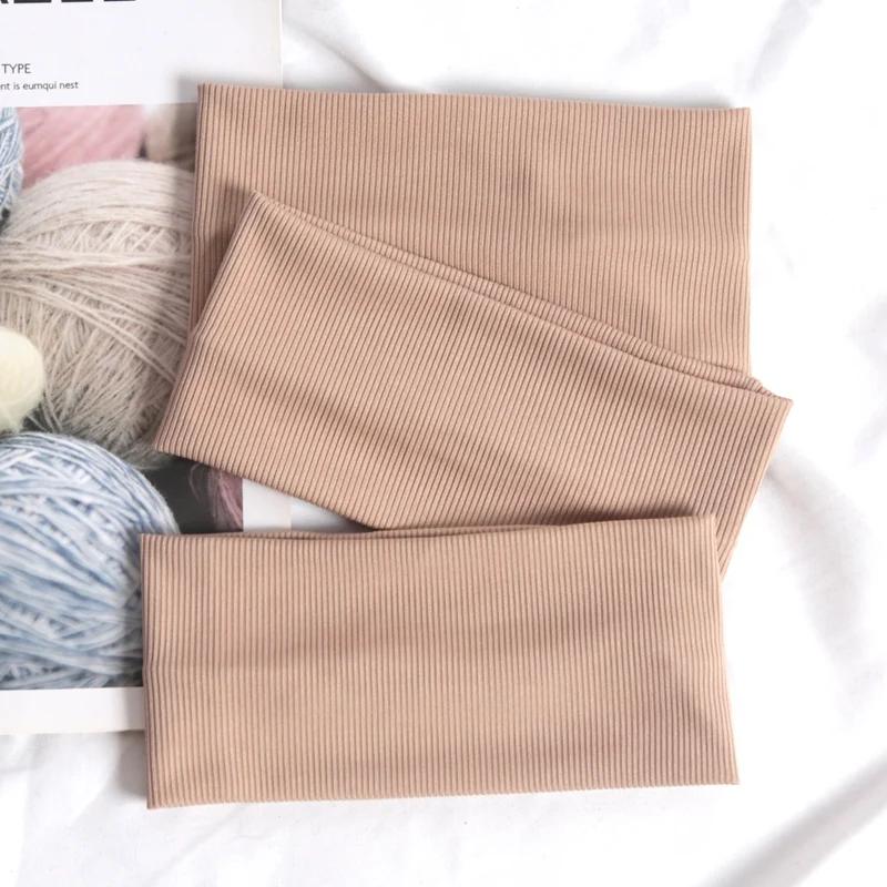 3Pcs Simple Elastic Fitness Yoga Hairbands for Women Men Solid Color Running Hair Bands Stretch Makeup Headbands Accessories