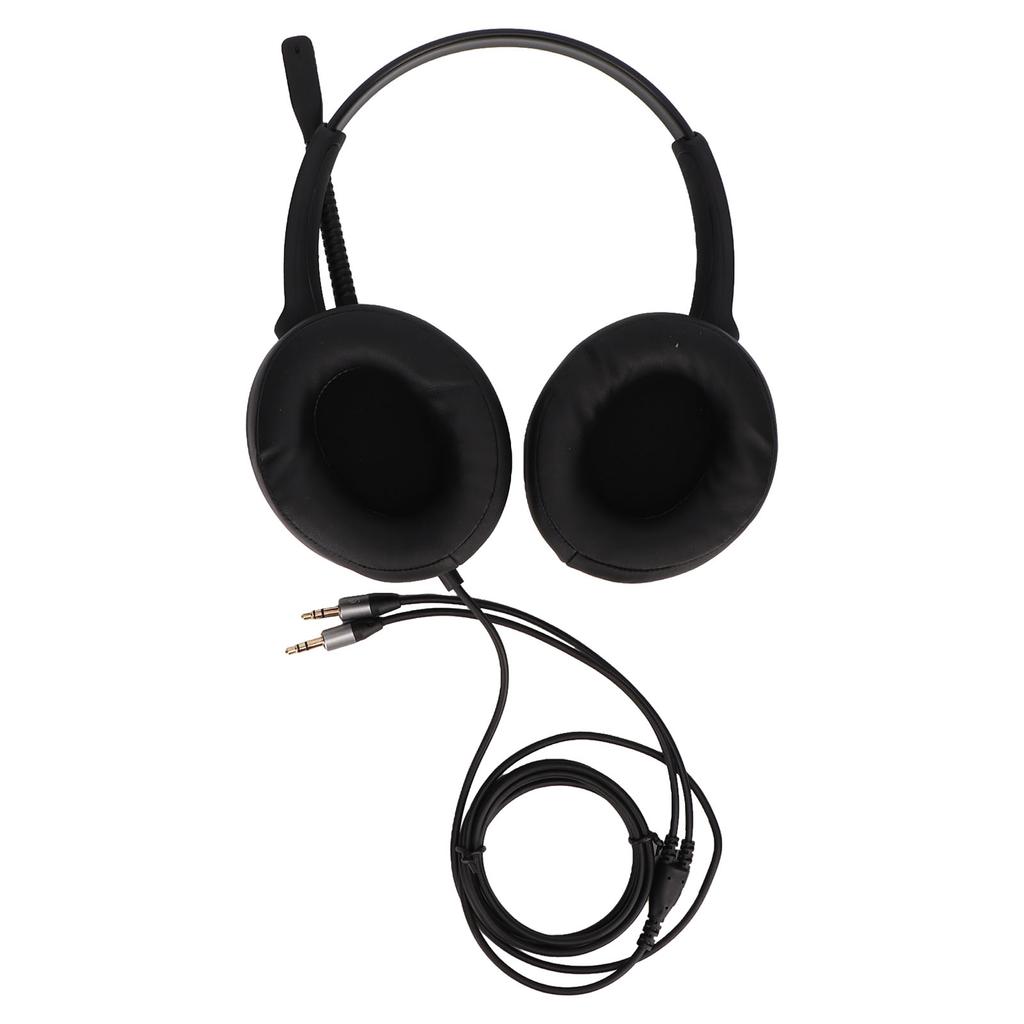 Cell Phone Headset Noise Canceling Dual 3.5mm Jack Low Distortion Communication Computer Headset with Microphone