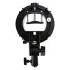 Universal Flash Bracket Mount Adapter with Hand Grip Adjustable for Speedlite Snoots Flash Softbox Photography Umbrella
