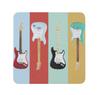 Fender Stratocaster Modern Design Coaster Set [100% Leather]