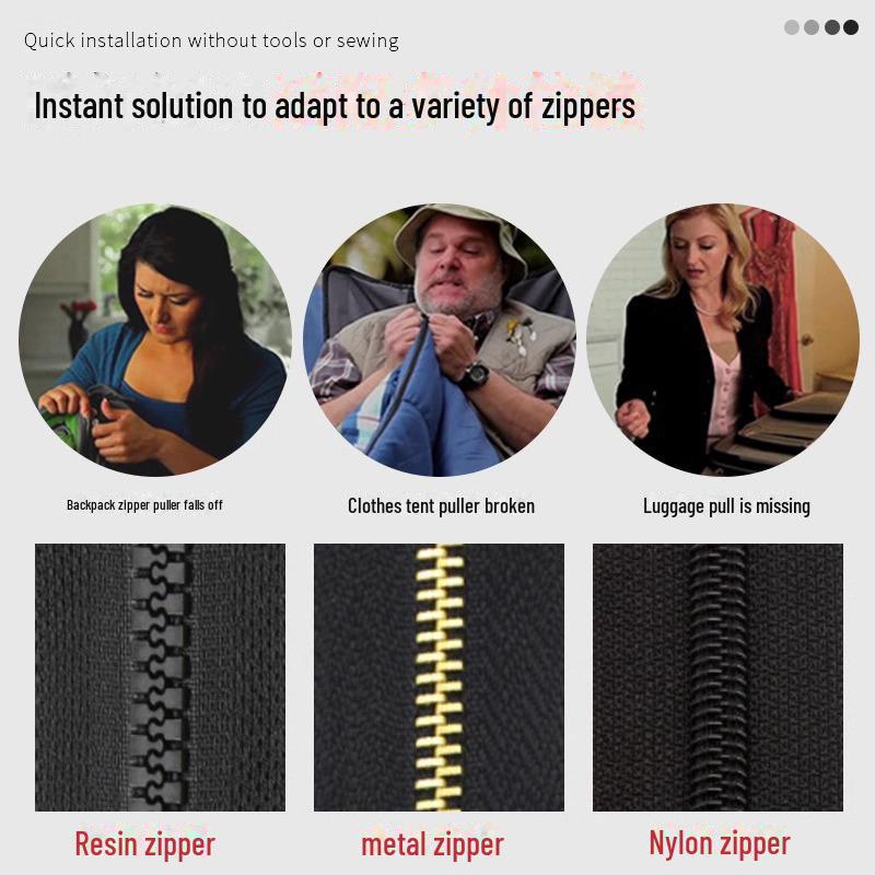 Universal Detachable Zipper Head Replacement Kit for Luggage and Clothing Repair