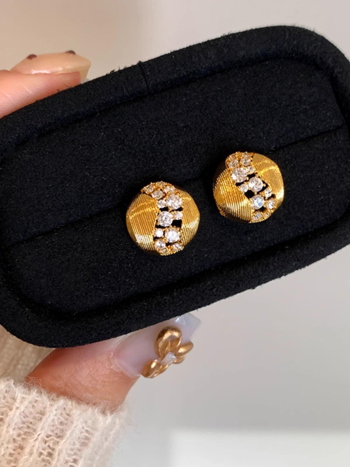 Women s Geometric Starry Dot Stud Earrings: Chic Hollowed Design
