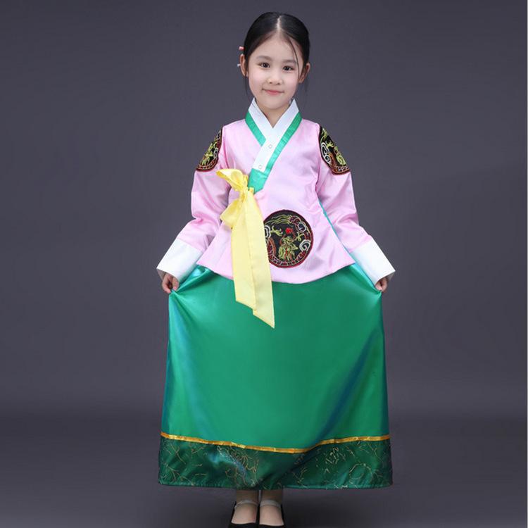 Dívčí červnový 1. Korejský tradiční Hanbok - Joseonský etnický performance taneční kostým