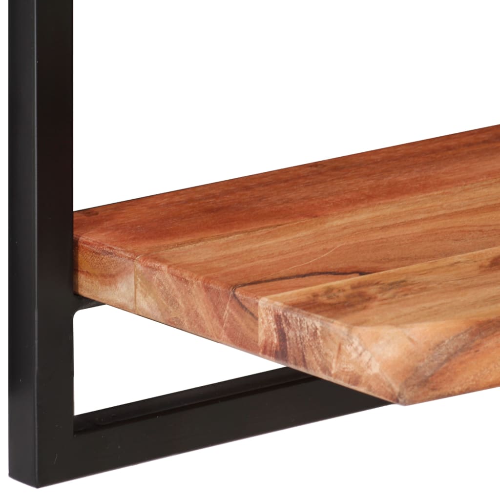 Wall Shelves 2 pcs. 100 x 24 x 35 cm Solid Acacia Wood and Steel