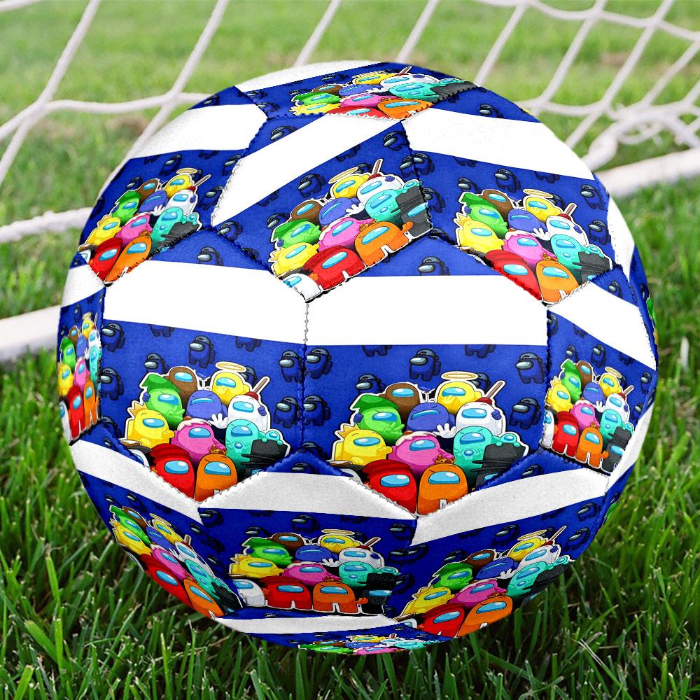 Among Us Print Size 5 Soccer Ball, Standard Match Football for Sports Game and Team Practice, Ideal Gift for Soccer Fans