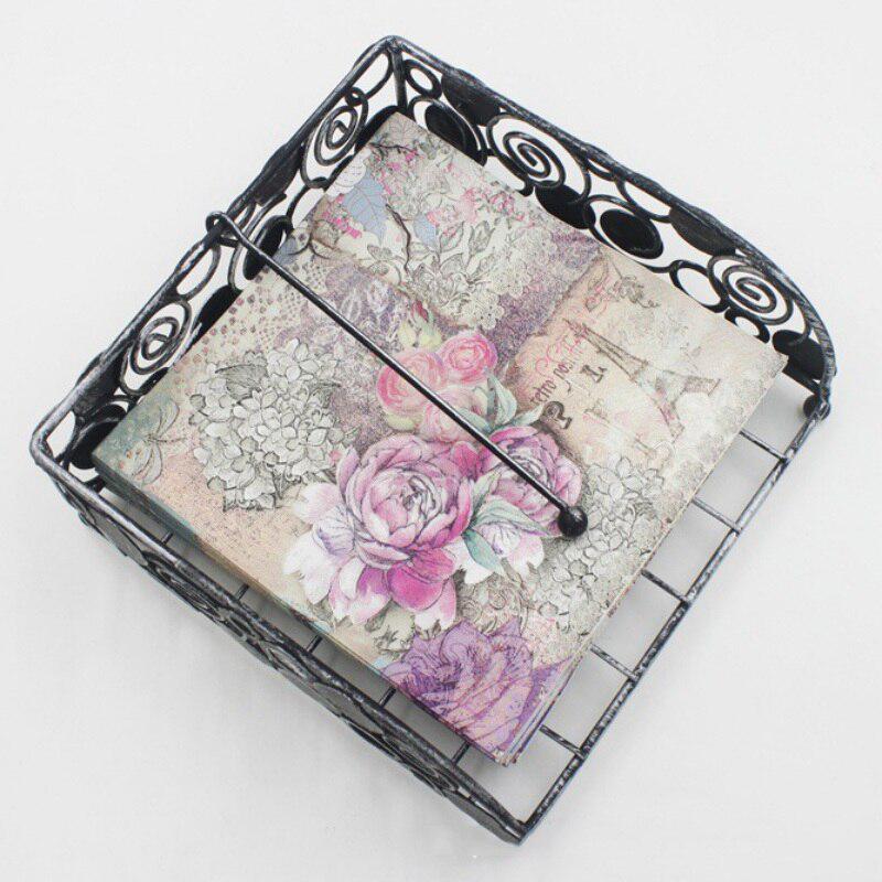 Eiffel Tower Paper Napkins Rose Festive Party Tissue Floral Decoration Guardanapo 33cm*33cm 20pcs/pack/lot