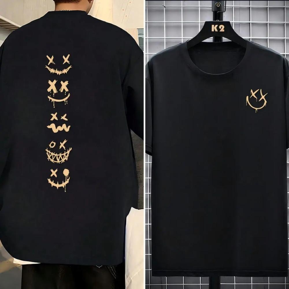 Tee Shirt Mens All-Match Breathable Cotton Fashion T-Shirt Sportwear Summer Clothing Short Sleeve