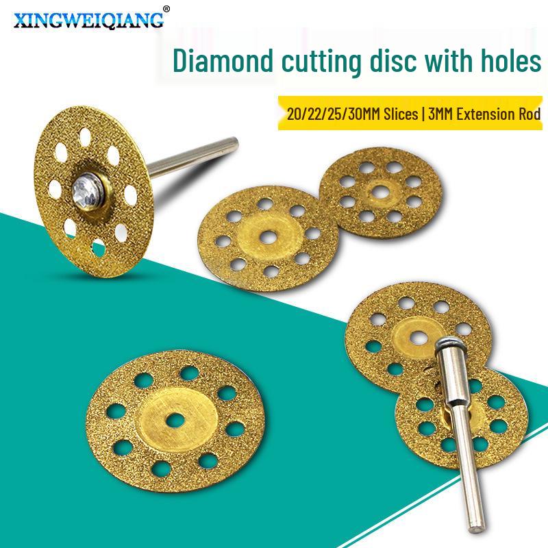 

Gold Diamond Grinding Disc with Jade Teeth for Cutting & Polishing 20MM Alloy Grinding Disc with Holes