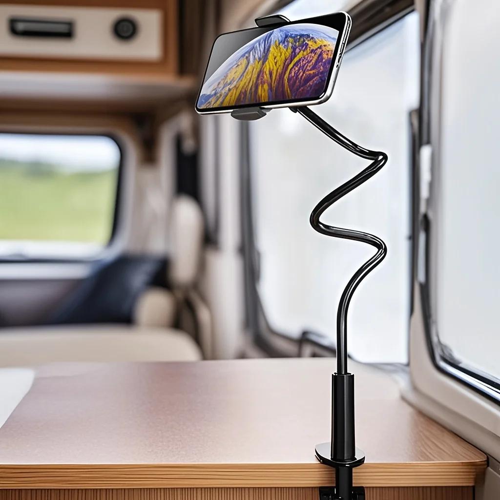 Adjustable 360° Omnidirectional Wheel TV Alloy Stand Universal Mobile Phone Tablet Holder Uncharged for Bedside Office Home