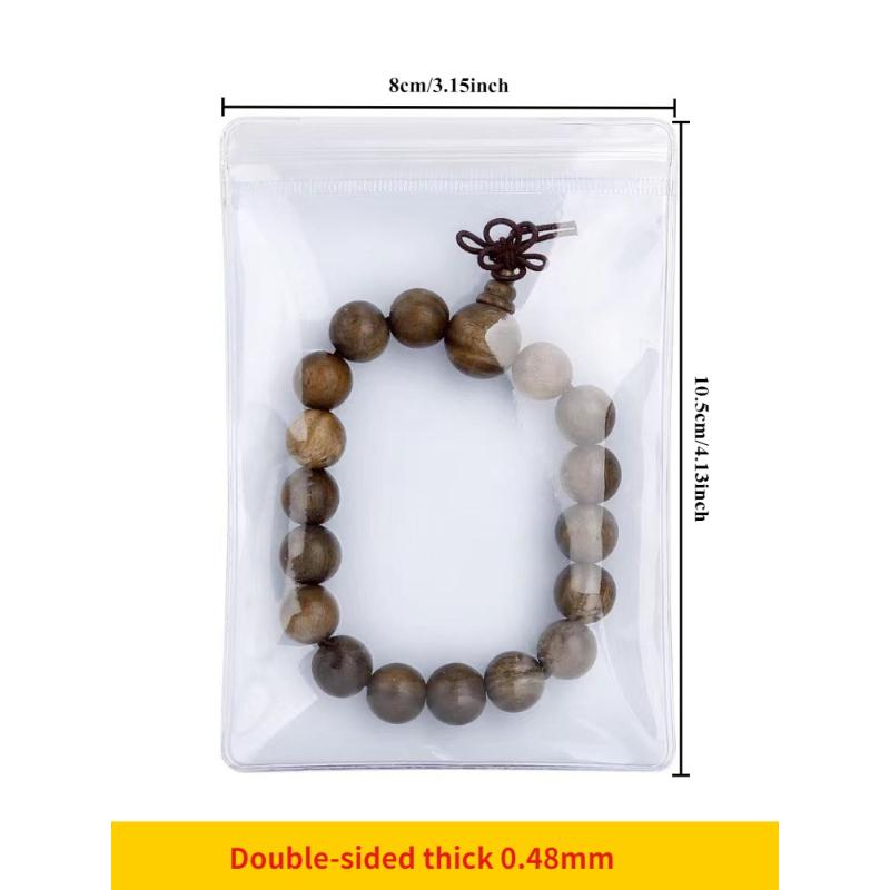 Sacchetto Sigillante Autoadesivo in PVC Spesso Altamente Trasparente Sacchetto per Imballaggio e Conservazione Usato per Gioielli Spille Anelli Braccialetti Ferramenta Pezzi Fatti a Mano Tasche