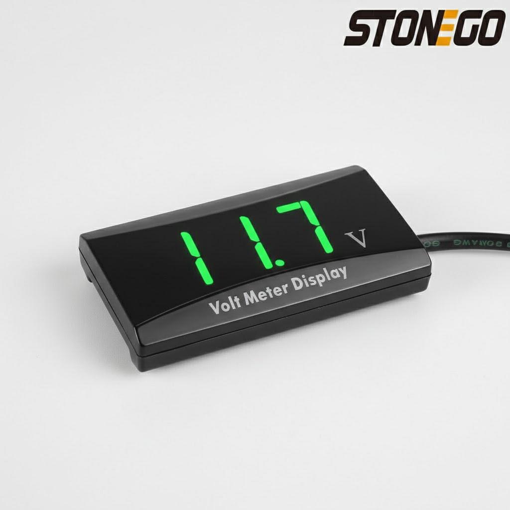 Mini 12V LED Waterproof Display Voltmeter Car Voltage Volt Gauge Panel Meter for Automotive