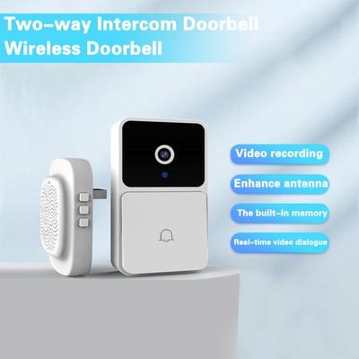 1 Set Smart WiFi Video Doorbell with Night Vision Rechargeable Call Photo Recording Wireless Doorbell for Home Security