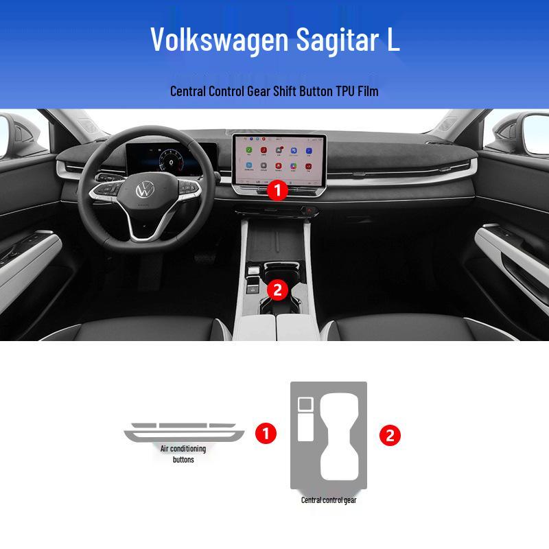 Compatible Sagitar L Interior Screen Protector for 26 Models - High-Strength Tempered Film for Central Control Protection.