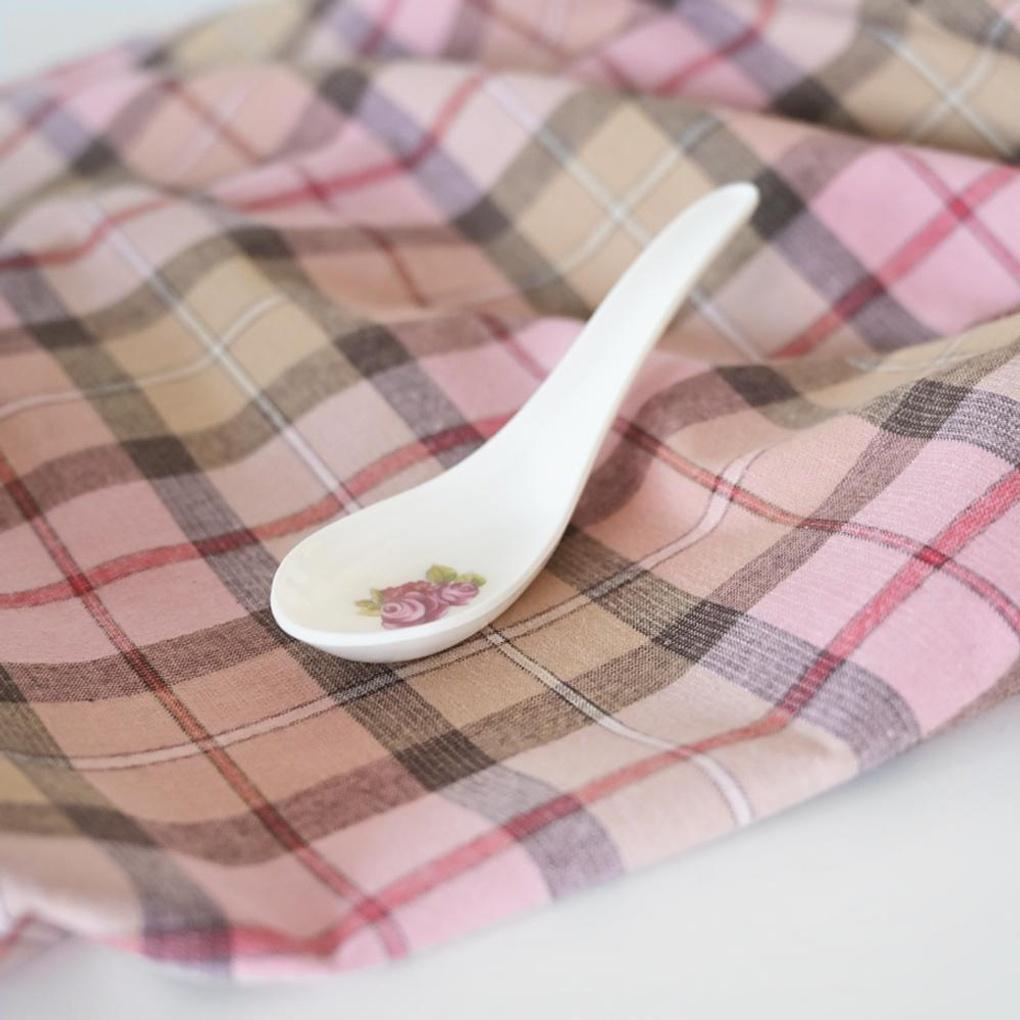 Vintage Flower Melamine Udon Spoon