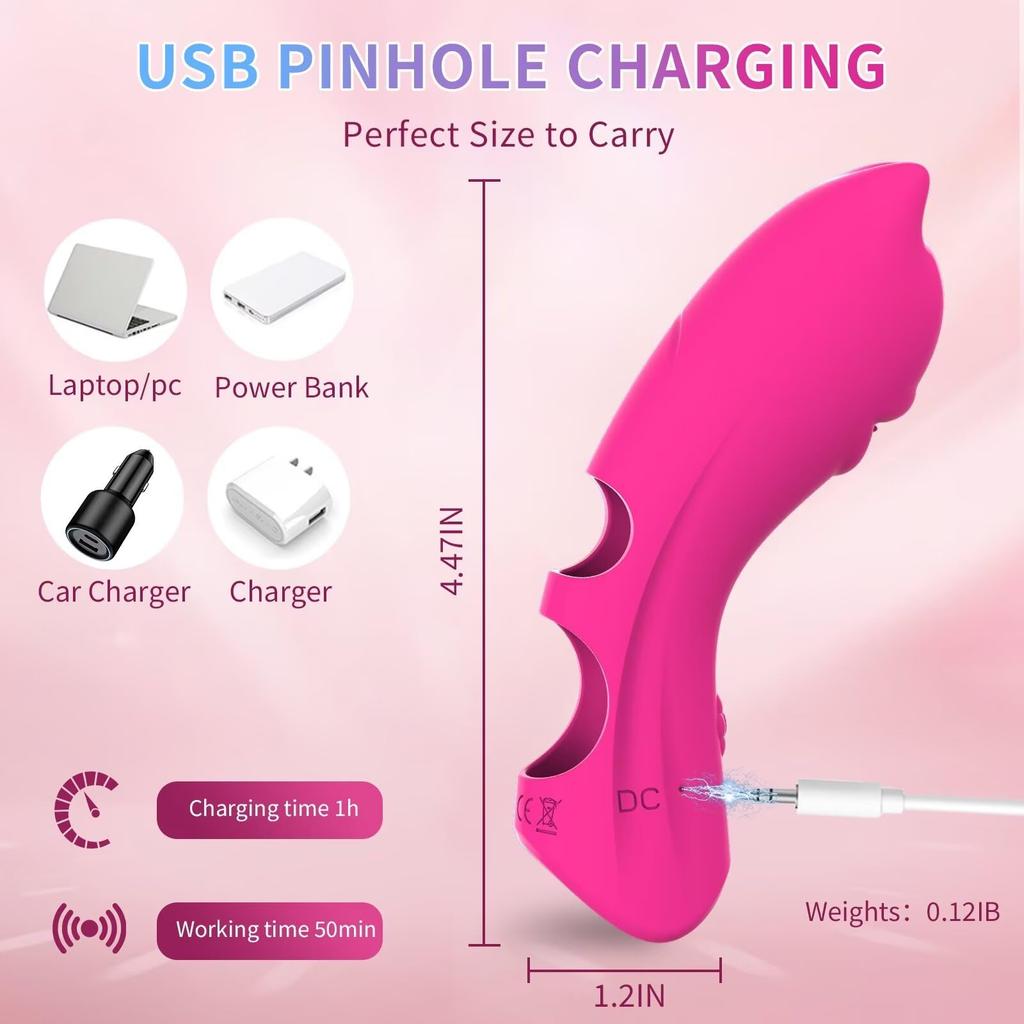 Clitoral G Spot Finger Vibrator 10 Speed Clit Nipple Massager Adult Sex Toys Stimulator Female Masturbation Sex Toys for Couples