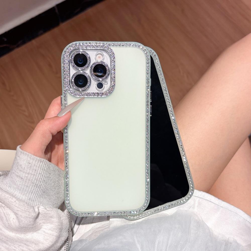 Aesthetic Shining Diamond Case For iPhone 16 15 14 13 12 Pro Max Plus 11  Full Rhinestones Candy Jelly Hard Acrylic Cover