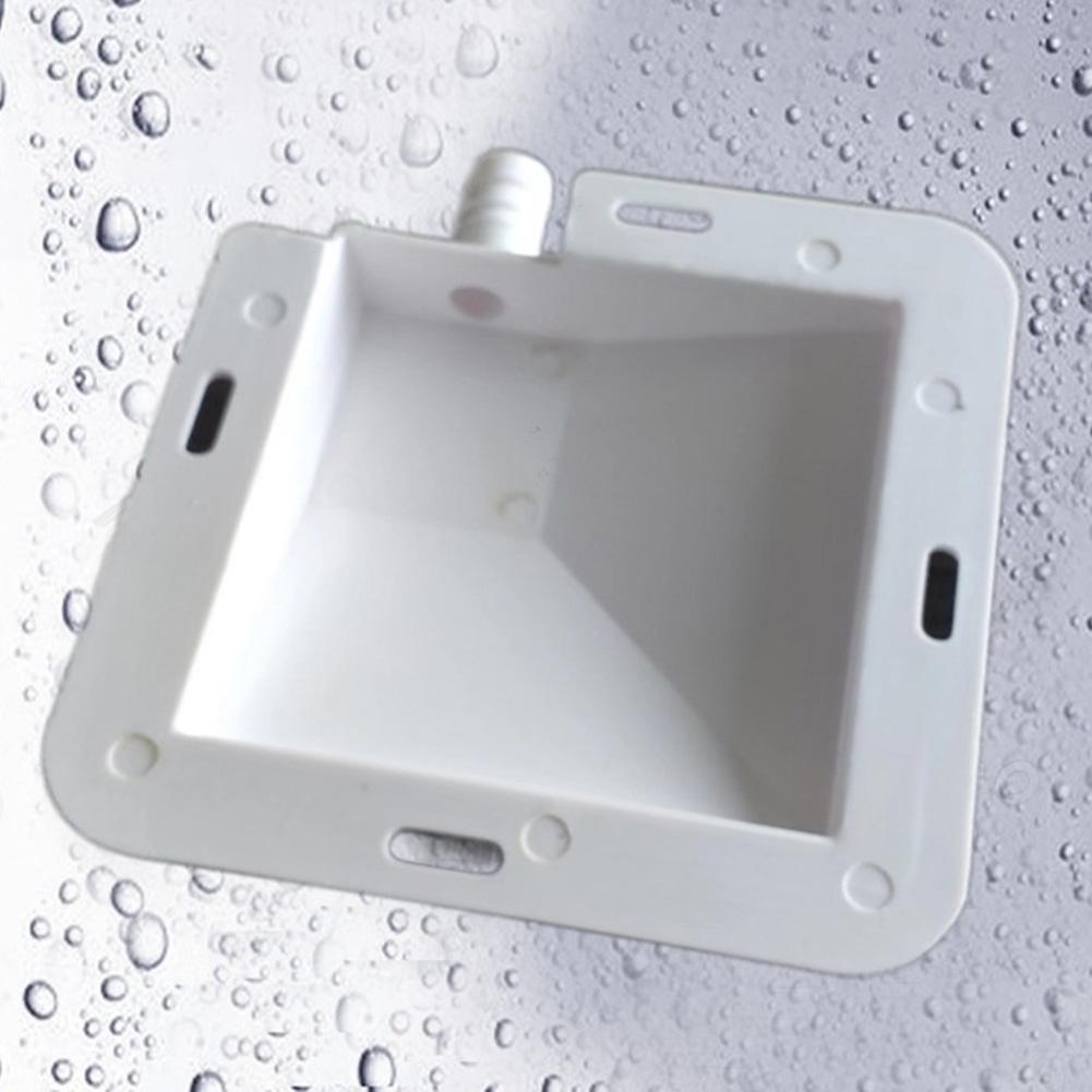 Vasca di raccolta condensa in plastica per condizionatore d'aria con tubo da 1 metro per unità AC a finestra Bianca 119x119mm