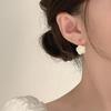 Orecchini pendenti di lusso con fiori di camelia bianca per le donne, eleganti orecchini estivi alla moda coreana, gioielli da festa color oro