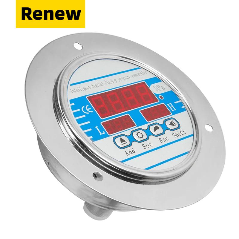 0-60mpa Intelligent Digital Contact Pressure Gauge Digital Pressure Controller 2 Relays Output Pressure Gauge Manometer