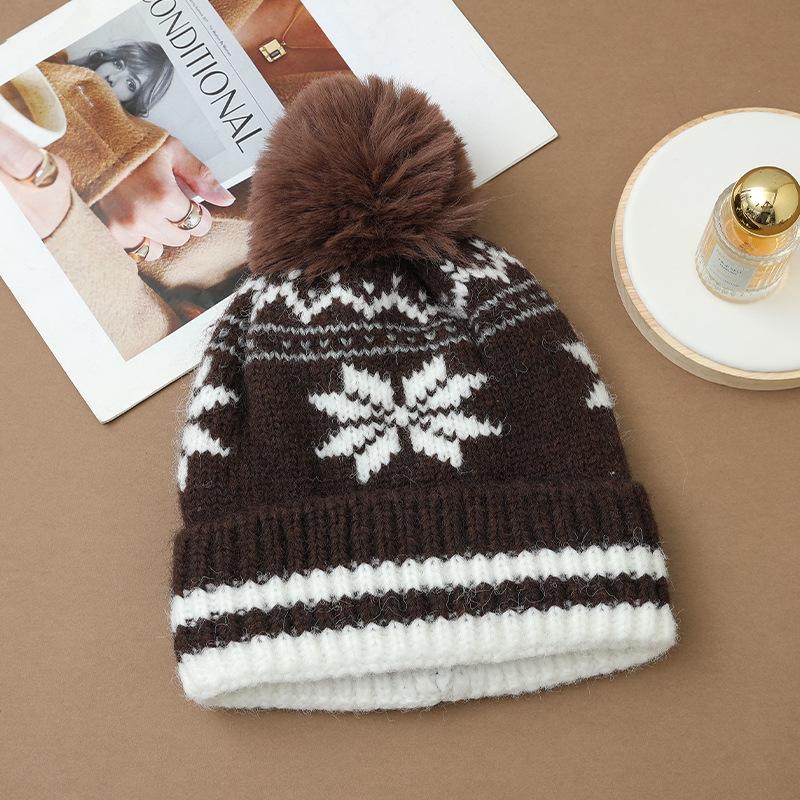 Autumn and Winter Hat Women's Big Head Circumference Knitted Wool Hat Rabbit Hair Plush Thermal Hat