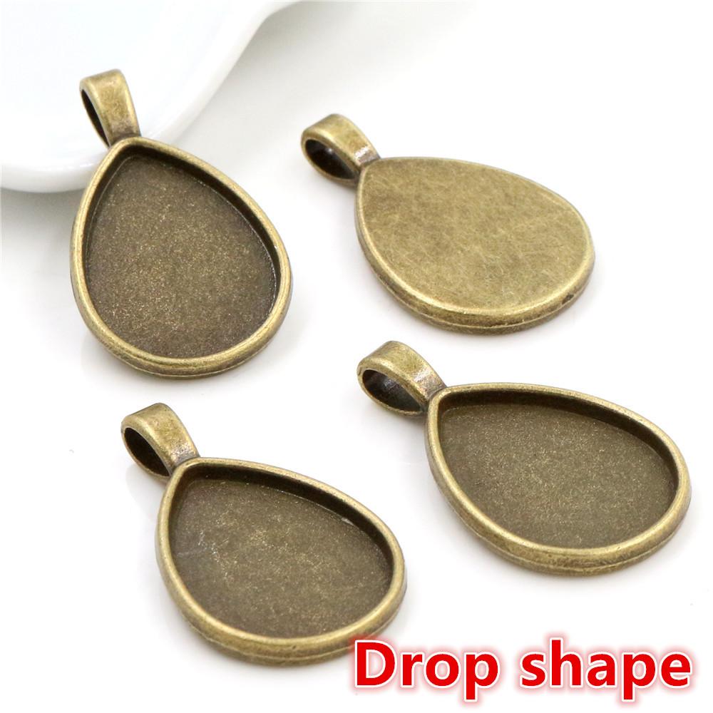 10 pièces 18x25mm Taille intérieure 3 couleurs Style classique Cabochon Camée Base Monture Charms Pendentif Bijouterie