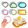 DIY Jewelry Tray Mould Cute Cloud Heart Flower Shape Plate Resin Casting Mould