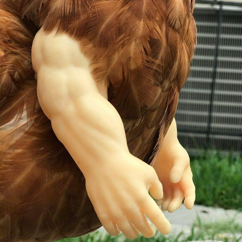 Funny Fighting Chicken Arms Toys Giant Arm Artificial Chicken Forelimb Toy Novelty Hulk Arms Wearing Muscle Arm Halloween