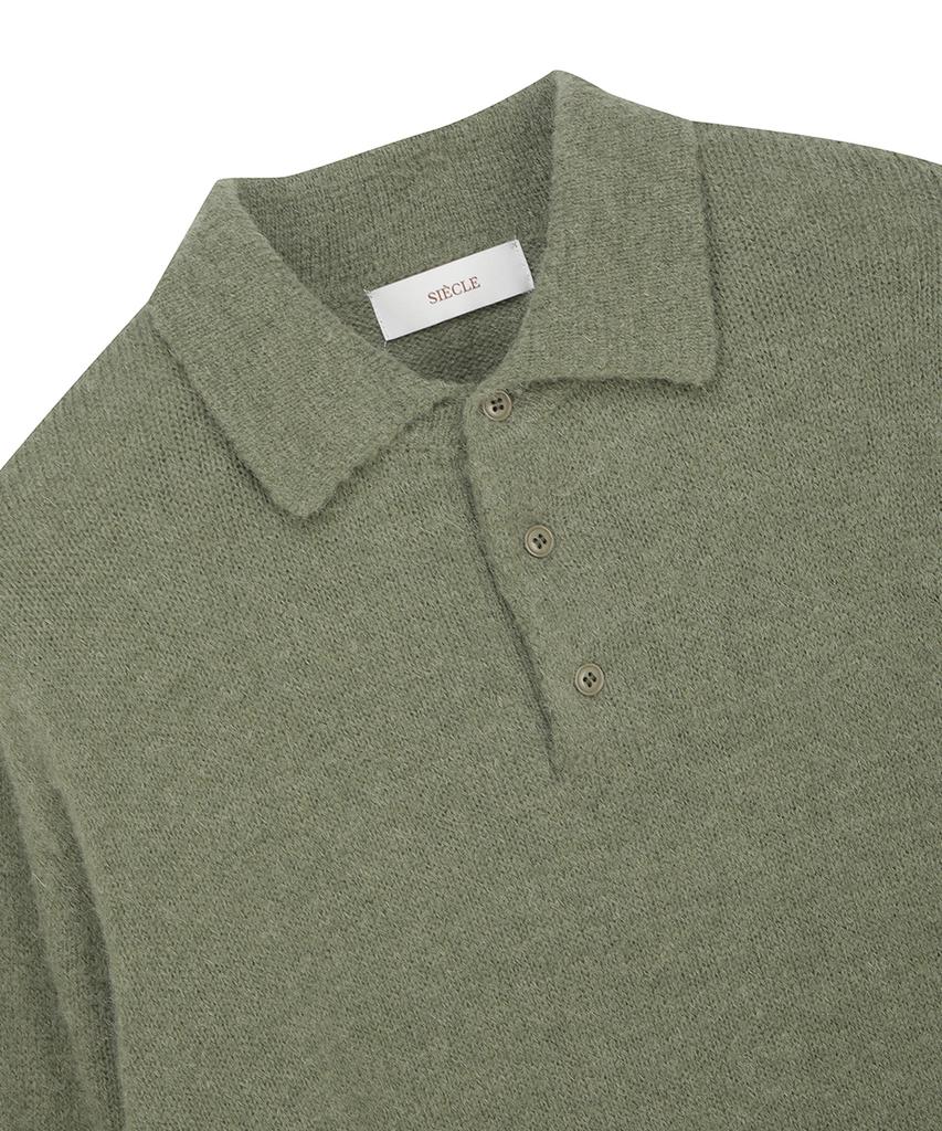 SIECLE Alpaca Polo Knit (Olive)