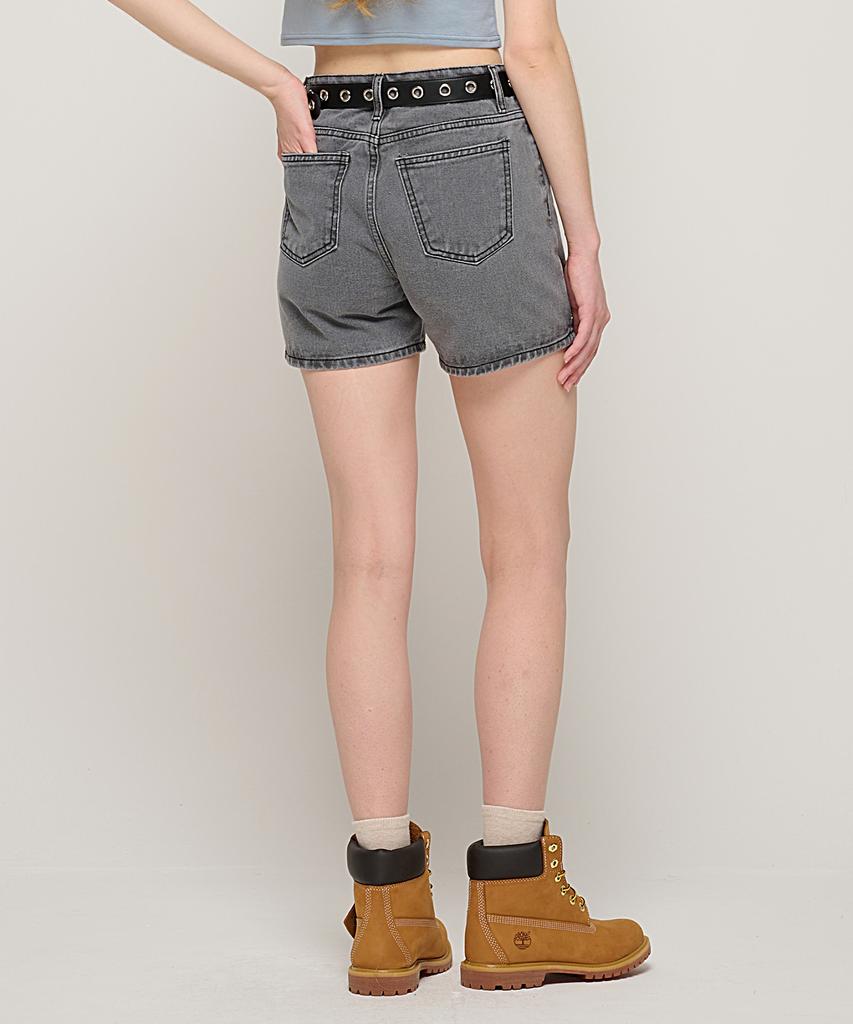 CARGOBROS FOR WOMAN Distressed Smoke Denim Shorts (Grey)