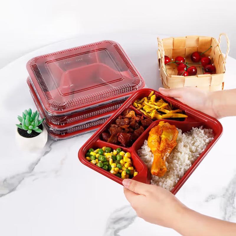 Xinyunfa 1000ml Disposable 4-Compartment Lunch Box