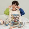 Boys Cotton Pajama Set Long Sleeve Cartoon Print Sleepwear Kids Teens Home Wear