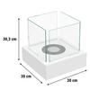 Tabletop Bioethanol fireplace TANGO3 TÜV white set