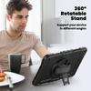 Contrast Color Rotating Stand Case with Strap for Samsung Tab A9 Plus X115
