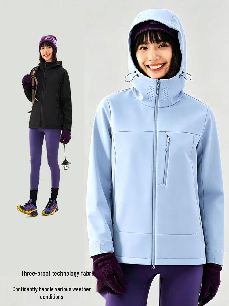 Women's & Men's Outdoor Windproof Softshell Jacket for Spring/Autumn - Hiking, Sports, and Mountaineering Outerwear.