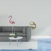 Flamingo Resin Brass Bird Sculpture Modern Art Figurine Home Decor Garden Statue with Metal Stand