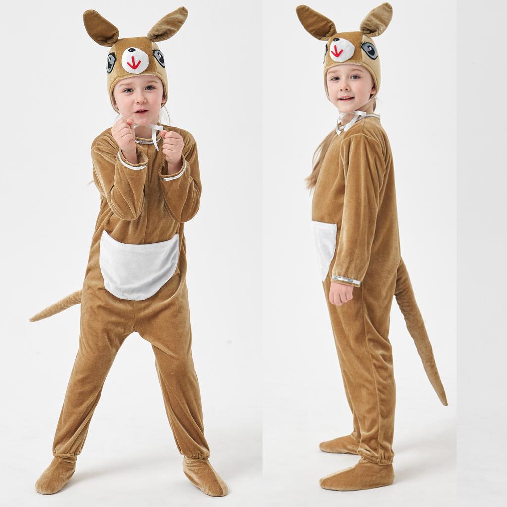 Multiple Styles Kids Cute Little Animals Jumpsuit Dinosaur Tiger Wolf Rabbit Giraffe Children Boys Girls Halloween Cosplay Suit