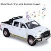 1/32 Toy Trucks for Boys RAM TRX 1500 Diecast Metal Pickup Truck Toys Pull Back Model Cars with Light and Sound for Kids Aged 3-7