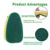 Kitchen Nano Sponge Cleaning Brush With Replacement Heads For Dishwashing And Surface Cleaning