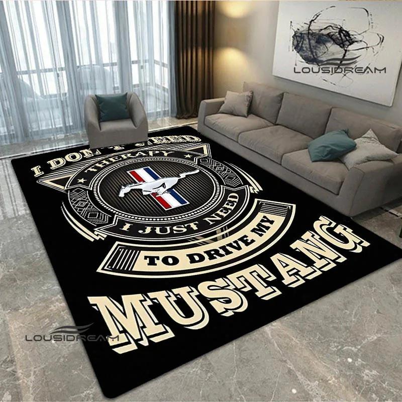3D M-Mustang car logo printed carpet kitchen mats Non -slip carpet outdoor carpets area rug bedroom decor birthday gift