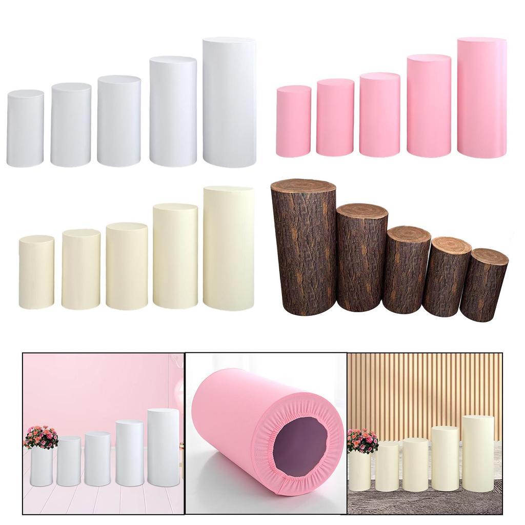 5 . Cylindrical Socket Holder Covers, Dessert Pedestal Covers, Fashion Soft Cylinder Socket Covers for Wedding Events