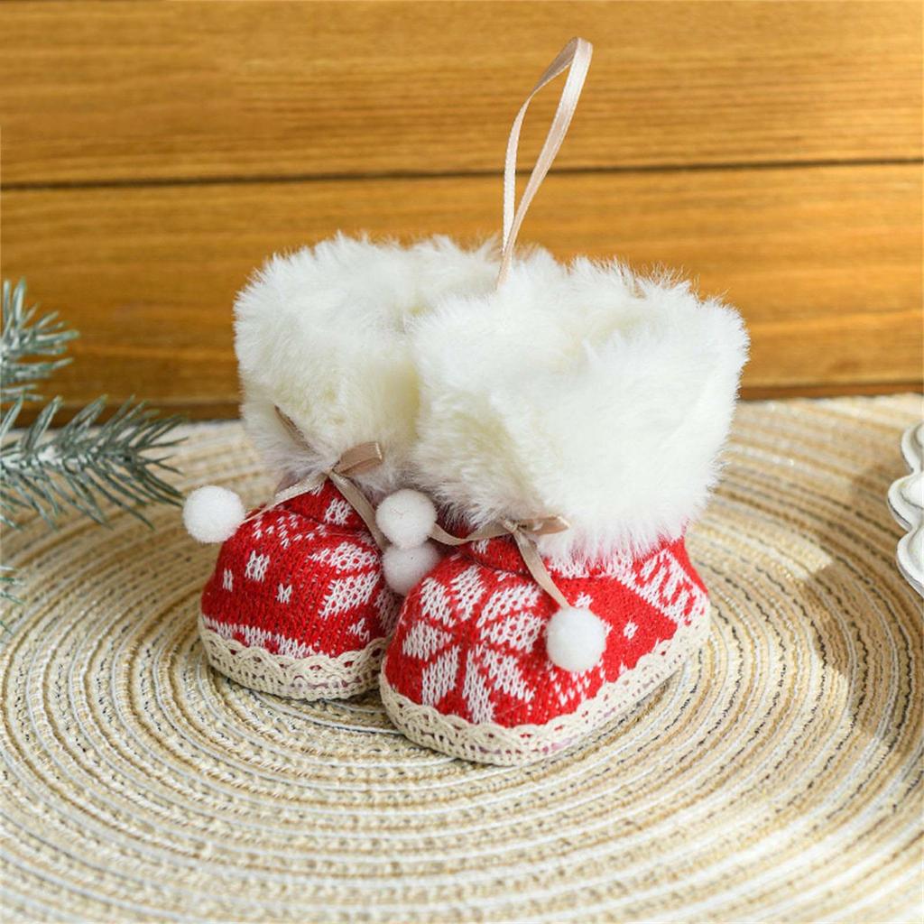 Christmas Decoration Christmas Boots Pendant for Home Christmas Candy Bag Tree Decor Kids Gift 2024 New Year Supplies