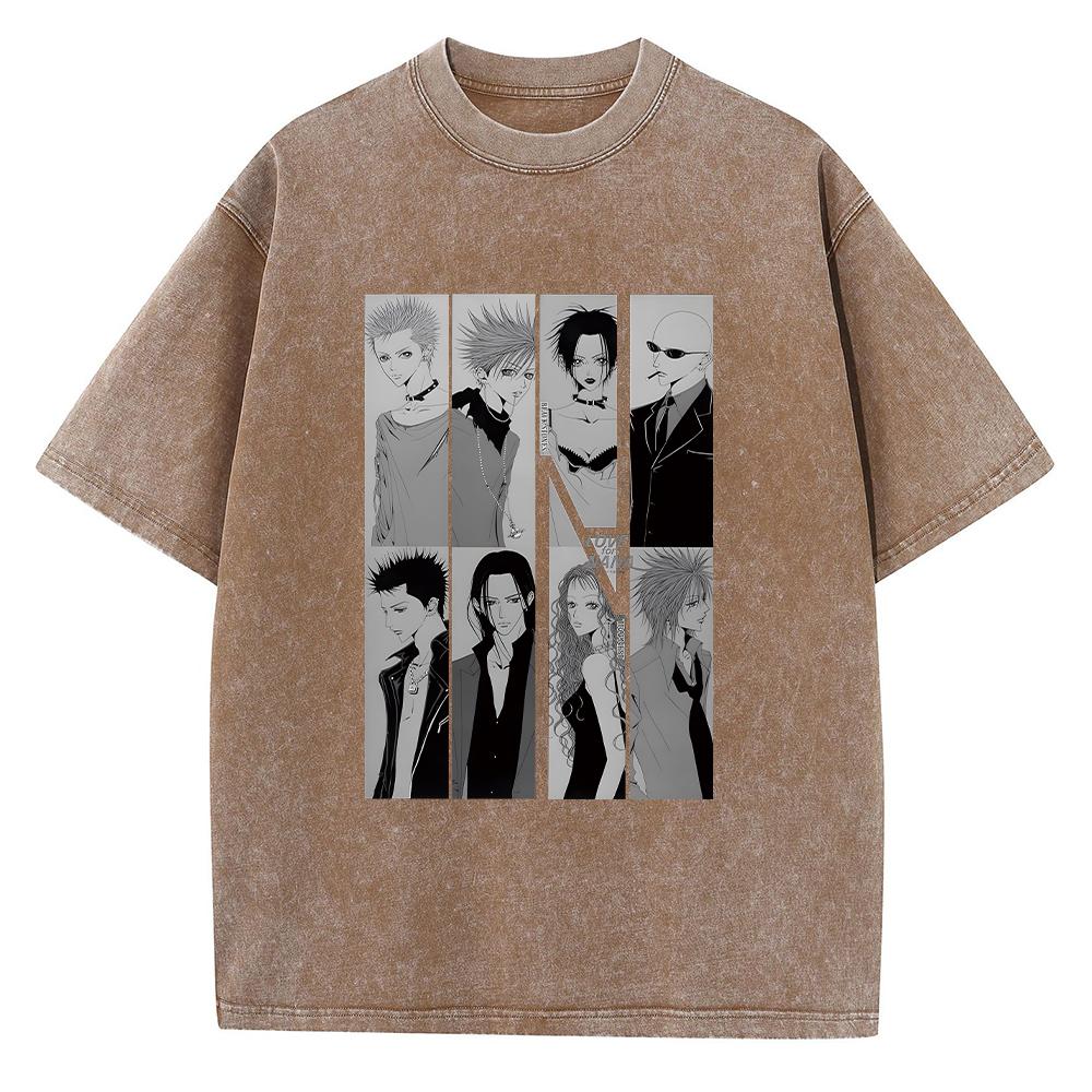 Gotická nadměrná trička Y2k Prané retro tričko Potisk lebky a nápisů Trička Volné tričko s krátkým rukávem pro muže a ženy