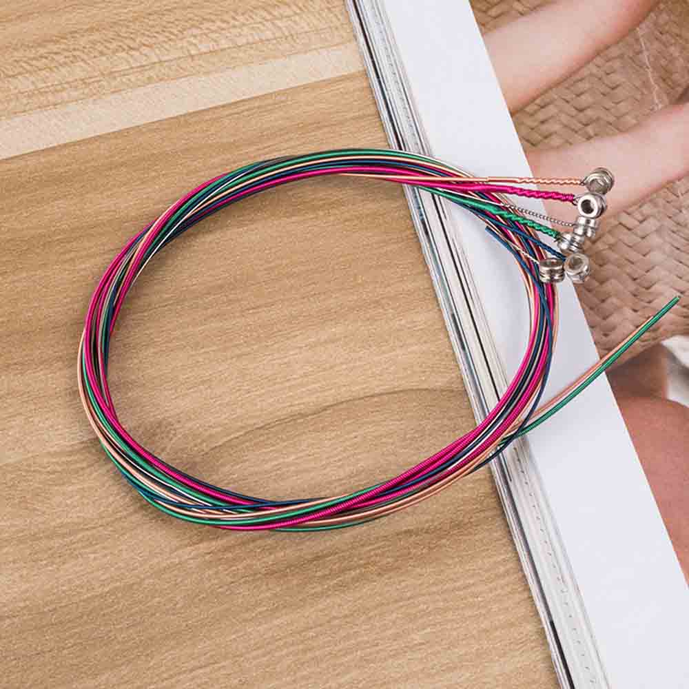 6pcs/set High-quality Acoustic Guitar Strings 1-6 Replacement Brass Guitar Strings Ensure Bright and Clear Timbre Quality String